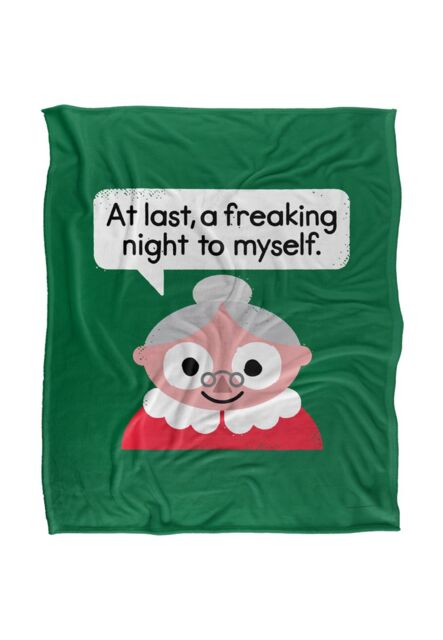 David Olenick The Claus Come Out Silky Touch Super Soft Throw Blanket 152 X 127 cm in White - image 1