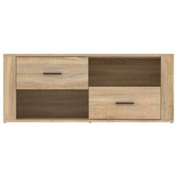 Berkfield Home TV Cabinet Sonoma Oak 100x35x40 cm Engineered Wood in Brown - Size: 100 x 35 x 40 cm - thumbnail 6