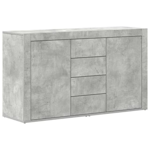 Berkfield Home Sideboard Concrete Grey Engineered Wood 120 x 36 x 69 cm Storage - image 1