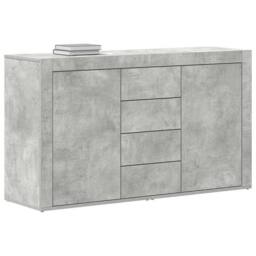 Berkfield Home Sideboard Concrete Grey Engineered Wood 120 x 36 x 69 cm Storage - thumbnail 3