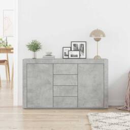 Berkfield Home Sideboard Concrete Grey Engineered Wood 120 x 36 x 69 cm Storage - thumbnail 4