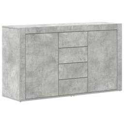Berkfield Home Sideboard Concrete Grey Engineered Wood 120 x 36 x 69 cm Storage - thumbnail 1
