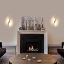 COMELY Indoor Wall Lights, 12W Acrylic Leaf Shaped Wall Lights, Silver - thumbnail 3