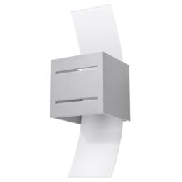 Sollux Lighting Modern Wall Lamp 30x10x12cm 1xLight in Grey - Size: 30 x 10 x 12 cm - thumbnail 1