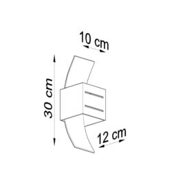 Sollux Lighting Modern Wall Lamp 30x10x12cm 1xLight in Grey - Size: 30 x 10 x 12 cm - thumbnail 6