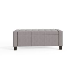 GFW Verona Crushed Velvet Storage Ottoman Bench in Mid Grey - thumbnail 7