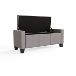 GFW Verona Crushed Velvet Storage Ottoman Bench in Mid Grey - thumbnail 6