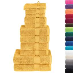 Berkfield Home 12 Piece Premium Towel Set SOLUND Gold 600 gsm