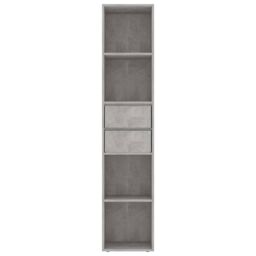 Berkfield Home Book Cabinet Concrete Grey 36x30x171 cm Engineered Wood - Size: 36 x 30 x 171 cm - thumbnail 4