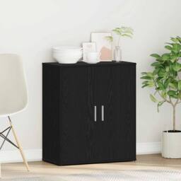 Berkfield Home Sideboard Black Oak 60x31x70 cm Engineered Wood - Size: 60 x 31 x 70 cm - thumbnail 3