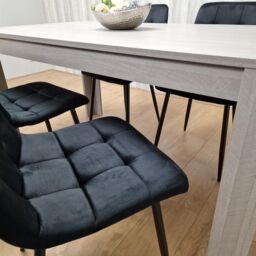 KOSY KOALA Modern Rectangle Dining Table Set With 4 Black Velvet Chairs Dining Room Furniture in Brown - thumbnail 4