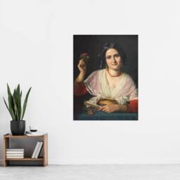 "Artery8 Wilhelm Marstrand Roman Woman in Carnival Costume Wall Art Print - Size: W12"" x H16""" - thumbnail 4