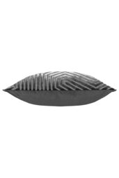 Paoletti Evoke Cut Velvet Cushion in Charcoal - Size: 45 cm x 45 cm - thumbnail 3