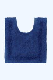 Homescapes Luxury Bath Mat Set Reversible 1600GSM 100% Cotton 2 Pc w. Pedestal Mat in Navy - thumbnail 3