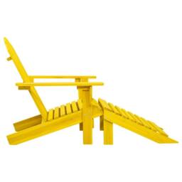 Berkfield Home Elegant Garden Adirondack Chair with Ottoman Solid Fir Wood Yellow - thumbnail 1