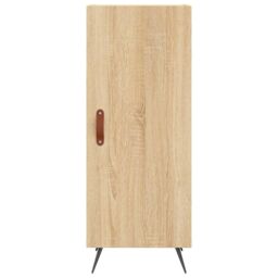 Berkfield Home Highboard Sonoma Oak 34.5x34x180 cm Engineered Wood in Brown - thumbnail 6