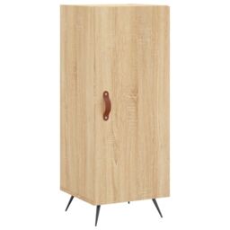 Berkfield Home Highboard Sonoma Oak 34.5x34x180 cm Engineered Wood in Brown - thumbnail 5