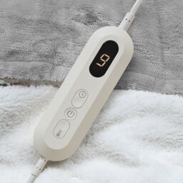 Neo Electric Heated Throw Over Sherpa Blanket - Reversible in Grey - thumbnail 6