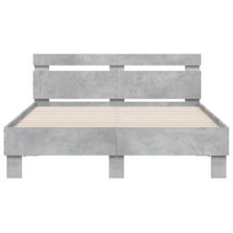 Berkfield Home Bed Frame without Mattress Concrete Grey 120x200 cm - Size: Small Double - thumbnail 5