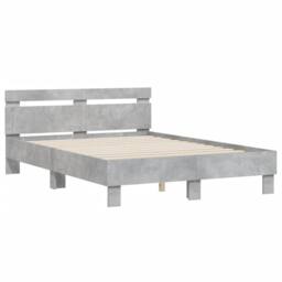 Berkfield Home Bed Frame without Mattress Concrete Grey 120x200 cm - Size: Small Double - thumbnail 3