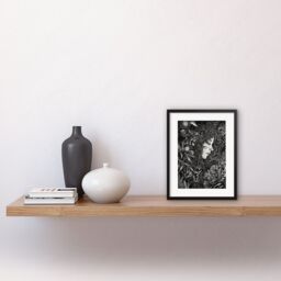 "Artery8 Wall Art Print Nature Goddess Black & White Modern Artwork Framed 9X7 Inch - Size: W7"" x H9""" - thumbnail 2