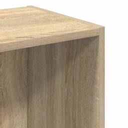 Berkfield Home Decorative Bookcase Sonoma Oak 40x30x152 cm Engineered Wood in Light Tan - Size: 40 x 30 x 152 cm - thumbnail 8