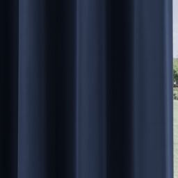 Enhanced Living Plain Supersoft Thermal Room Darkening Eyelet Single Door Curtain in Navy - Size: 168 cm width x 214 cm drop - thumbnail 3