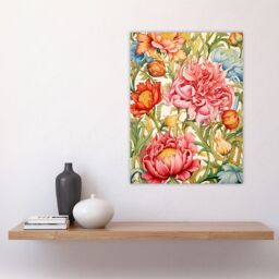 Artery8 Blooming Marvelous Floral Pattern Flower Illustration William Morris Style Large Wall Unframed Art Poster Print Thick Paper 18X24 Inch - thumbnail 4
