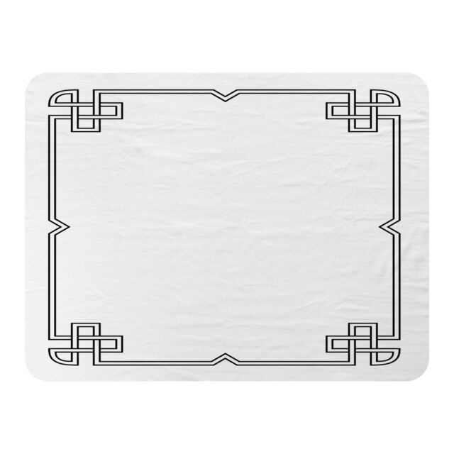 Benjamin Tate Design Roman Ornamental Frame Blanket in Natural - Size: 120 cm x 150 cm - image 1