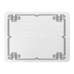 Benjamin Tate Design Roman Ornamental Frame Blanket in Natural - Size: 120 cm x 150 cm - thumbnail 1