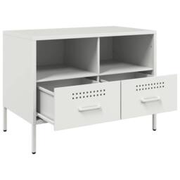 Berkfield Home TV Cabinet White 68x39x50.5 cm Steel - thumbnail 9