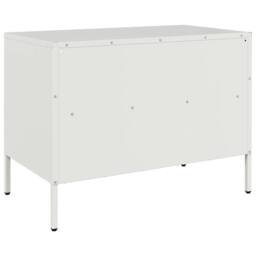 Berkfield Home TV Cabinet White 68x39x50.5 cm Steel - thumbnail 8