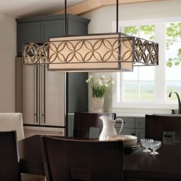 Loops 4 Bulb Chandelier LIght Heritage Bronze Parissiene Gold LED E27 100W - thumbnail 3