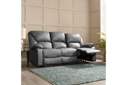 Home Detail Enoch 3 Seater Manual Recliner Sofa in Dark Grey - thumbnail 2