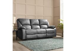 Home Detail Enoch 3 Seater Manual Recliner Sofa in Dark Grey - thumbnail 1
