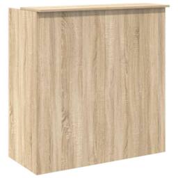 Berkfield Home Reception Desk Sonoma Oak 100x50x103.5 cm Engineered Wood in Light Tan - thumbnail 7