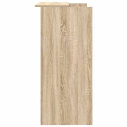 Berkfield Home Reception Desk Sonoma Oak 100x50x103.5 cm Engineered Wood in Light Tan - thumbnail 6
