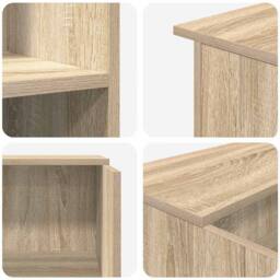 Berkfield Home Reception Desk Sonoma Oak 100x50x103.5 cm Engineered Wood in Light Tan - thumbnail 8