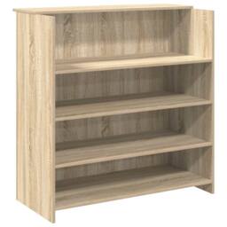 Berkfield Home Reception Desk Sonoma Oak 100x50x103.5 cm Engineered Wood in Light Tan