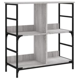 Berkfield Home Bookshelf Grey Sonoma 78.5x33x82 cm Engineered Wood - thumbnail 2