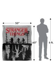 Stranger Things Upside Down Officially Licensed Silky Touch Super Soft Throw Blanket 152 x 127 cm in White - thumbnail 5