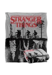 Stranger Things Upside Down Officially Licensed Silky Touch Super Soft Throw Blanket 152 x 127 cm in White - thumbnail 2