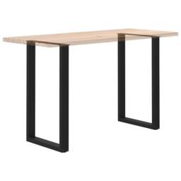 Berkfield Home Coffee Table Legs U-Shaped 2 pcs Black 60x(100-101) cm Steel - thumbnail 8