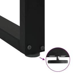 Berkfield Home Coffee Table Legs U-Shaped 2 pcs Black 60x(100-101) cm Steel - thumbnail 9