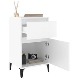 Berkfield Home Bedside Cabinets 2 pcs White 40x35x70 cm - Size: 40 x 35 x 70 cm - thumbnail 5