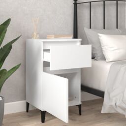 Berkfield Home Bedside Cabinets 2 pcs White 40x35x70 cm - Size: 40 x 35 x 70 cm - thumbnail 3