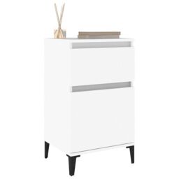 Berkfield Home Bedside Cabinets 2 pcs White 40x35x70 cm - Size: 40 x 35 x 70 cm - thumbnail 4