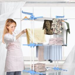 Dprodo 4-Tier Laundry Drying Rack in Blue - thumbnail 9