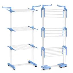 Dprodo 4-Tier Laundry Drying Rack in Blue - thumbnail 3