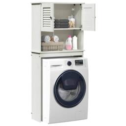 Berkfield Home Washing Machine Cabinet with Shelf with Storage with Door White S - thumbnail 3